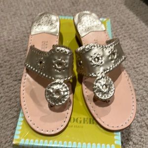 Jack Rogers wedge flip flops